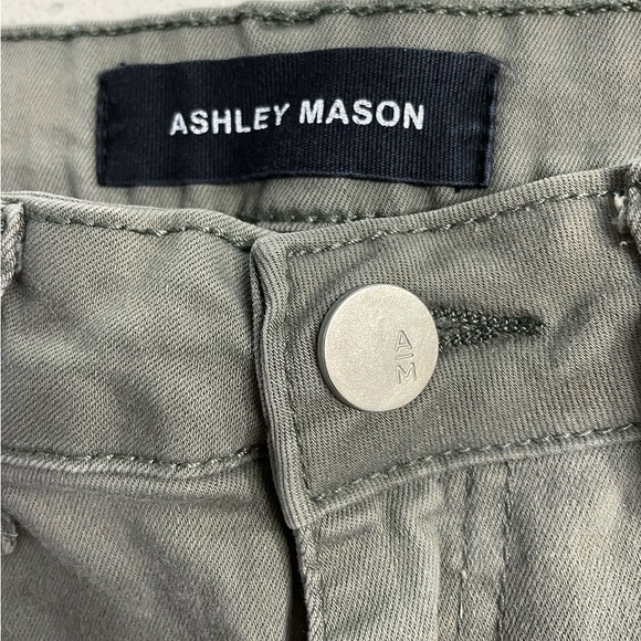 Ashley Mason Cargo Pants Crop Mid-Rise Women’s 13/31 Green Skinny - Picture 8 of 9